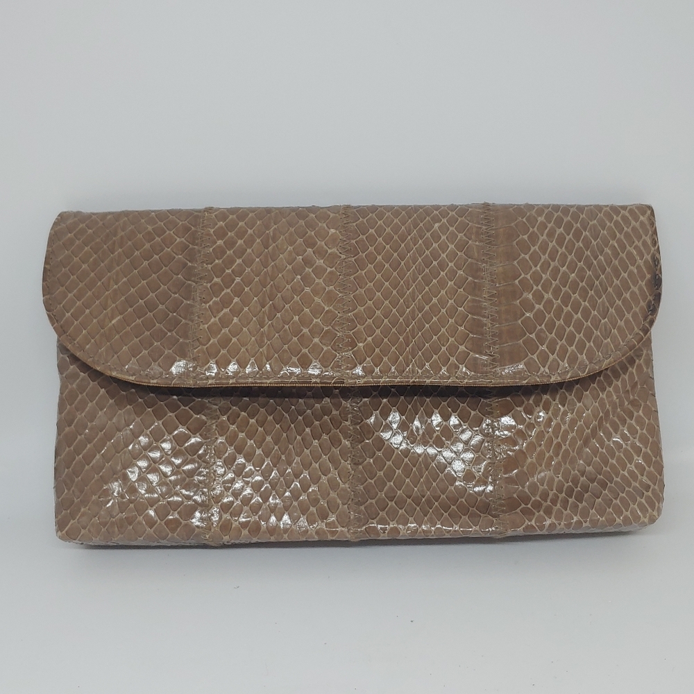 Vintage Snakeskin Style Clutch Purse